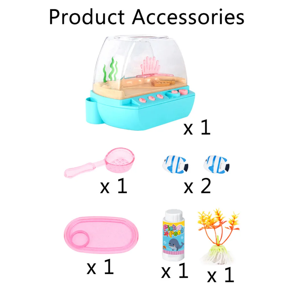 

Interesting Kids Aquarium Children's Simulation Electric Fishs Tank Toys Set Kids Play house toys juguetes
