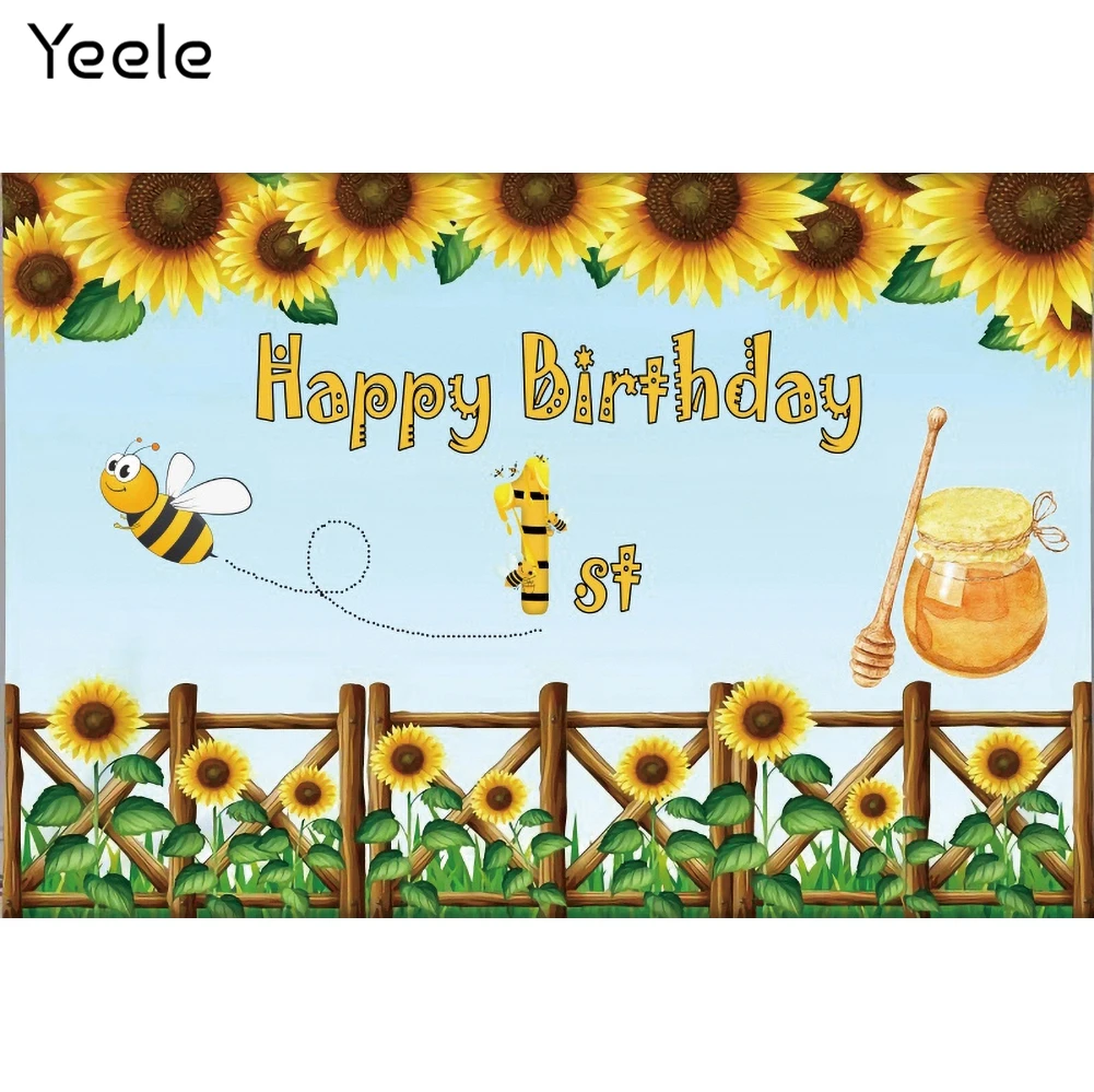 

Yeele, одежда для детей на день рождения фон цветы пчела Мёд портрет вечерние фотосессия фон фотографический фон для фотосъемки для фотостуди...