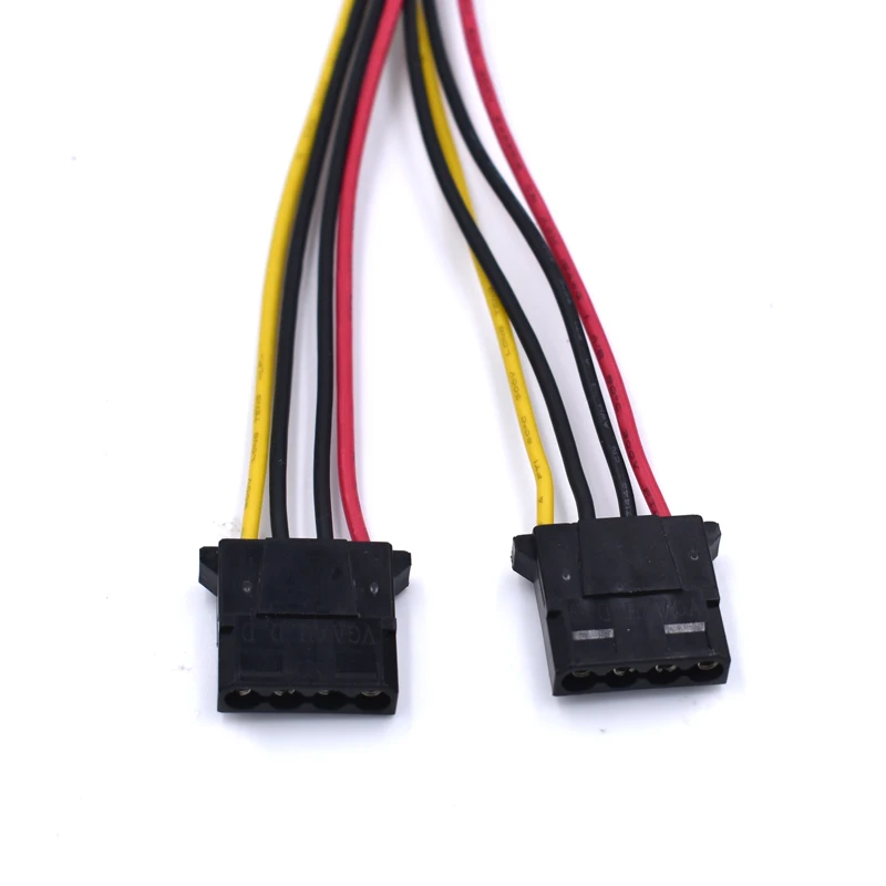 10 шт./лот компьютерный кабель Molex 4 Pin к 2 4Pin источник питания Y Splitter 18AWG|4 pin power supply|molex