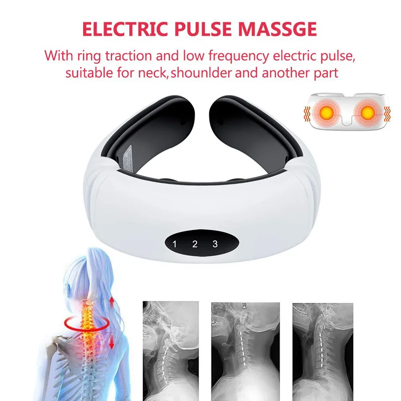 Электрический массажер для шеи и импульсный спины инструмент облегчения боли с