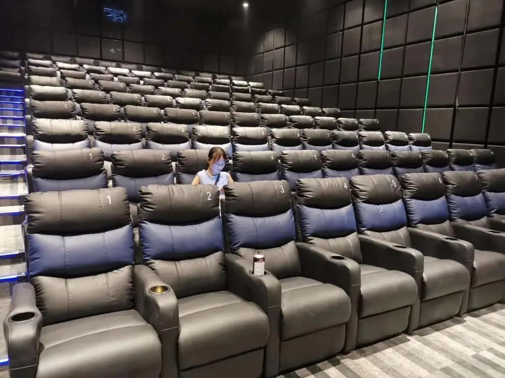 Кресло массажное электрическое с откидывающейся спинкой из натуральной