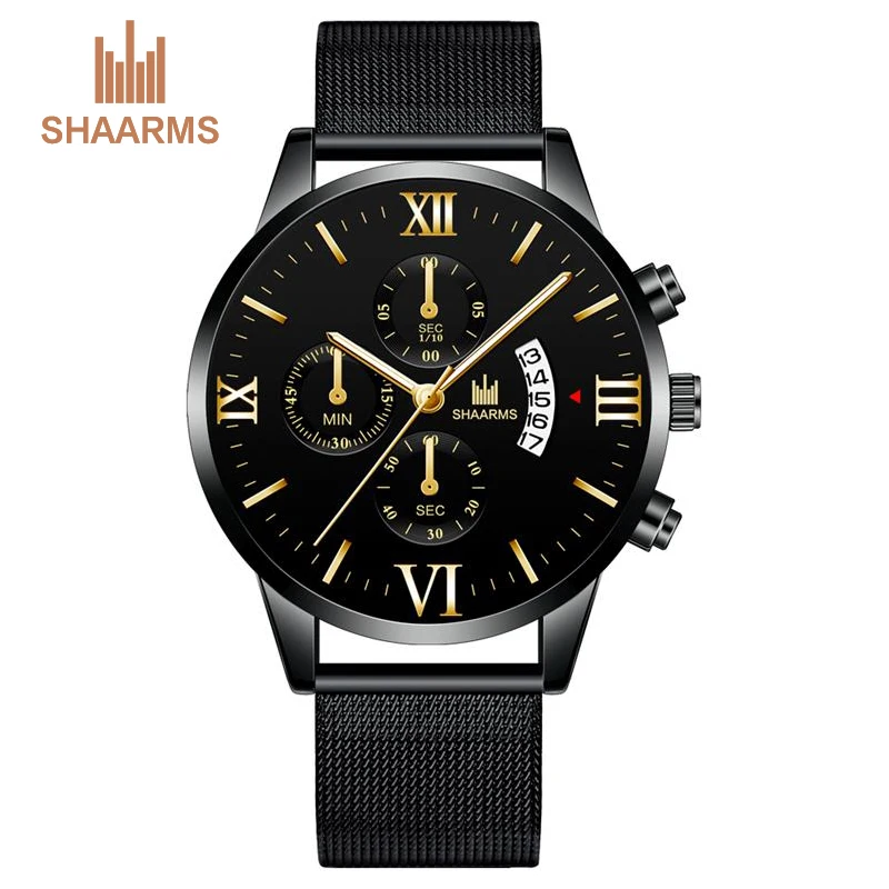 SHAARMS наручные часы Мужские Роскошные Брендовые повседневные кварцевые часы мужские спортивные часы ультра тонкие мужские часы Relogio Masculino дропшиппинг