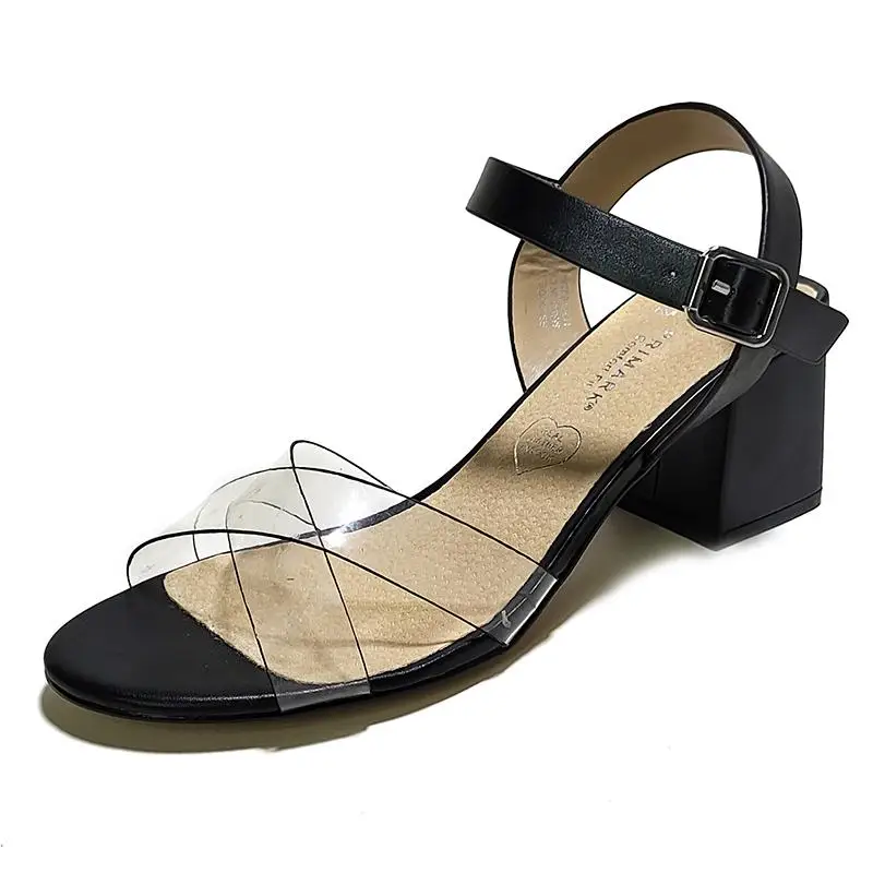 

Cross Beige Heeled Sandals Fashion Womens Shoes 2021 Increasing Height Large Size Black Luxury Outside Summer Block New High Gir