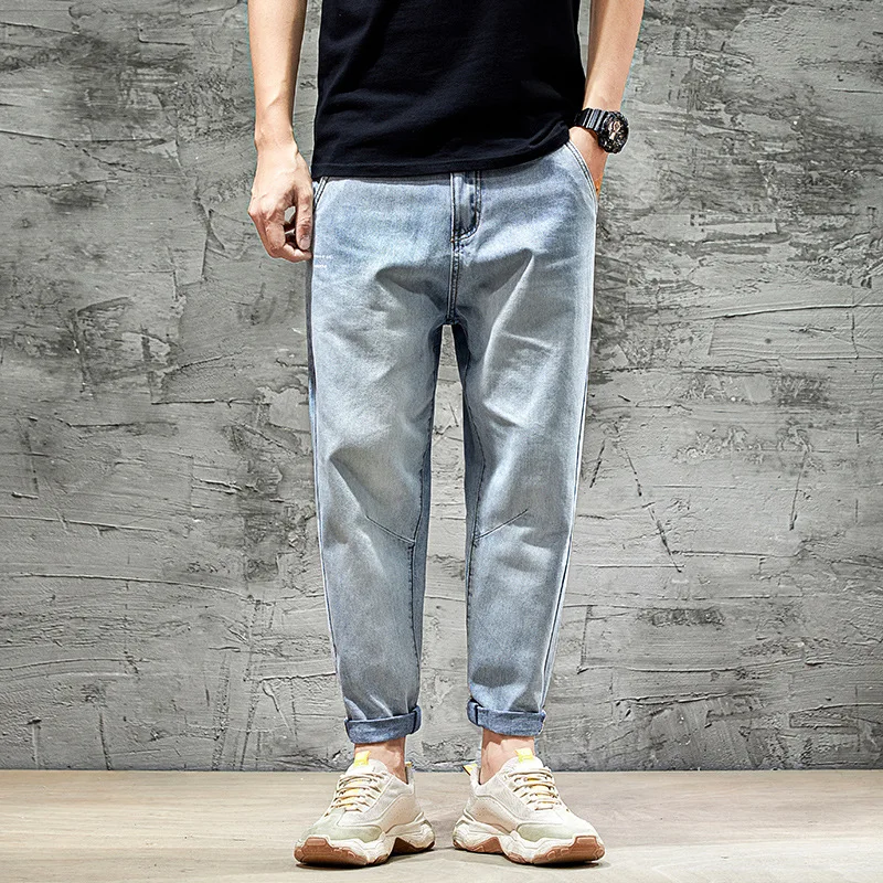 

Jeans Man New Style Vaqueros Hombre Washed Plus Size Baggy Homme Ropa Baggy Pants Men Loose Harem Pants Denim Spodnie Meskie