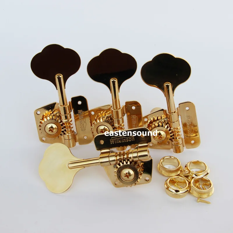 Open Frame Wilkison Bass Tuner Machine Head Tuning Pegs Keys Gold WJBL-200