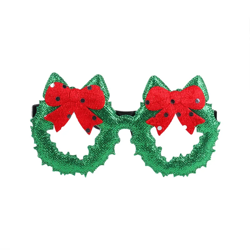 glasses-G Cyuan рождественские украшения для домашнего декора новогодние очки повязка на голову фоторамка реквизит для детей рождественские подарки реквизит для фотосессии Navidad - Цвет: glasses-G