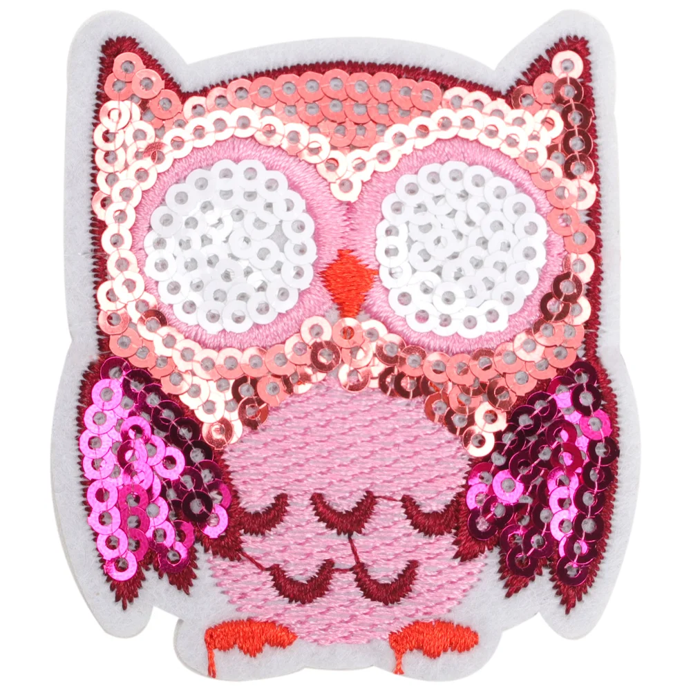 

5PCS Cute Cartoon Embroidered Patches for Clothing Animal Unicorn Stripes Patch Sequins Patch Iron on Patches for Clothes