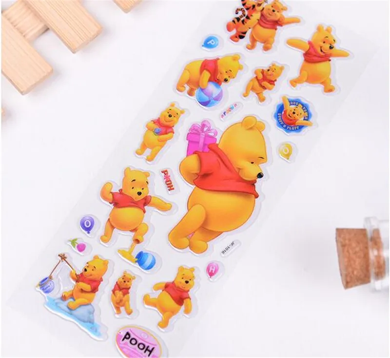 3D Мультяшные наклейки Винни-Пух детские игрушки наклейки-пузыри подарок учителю