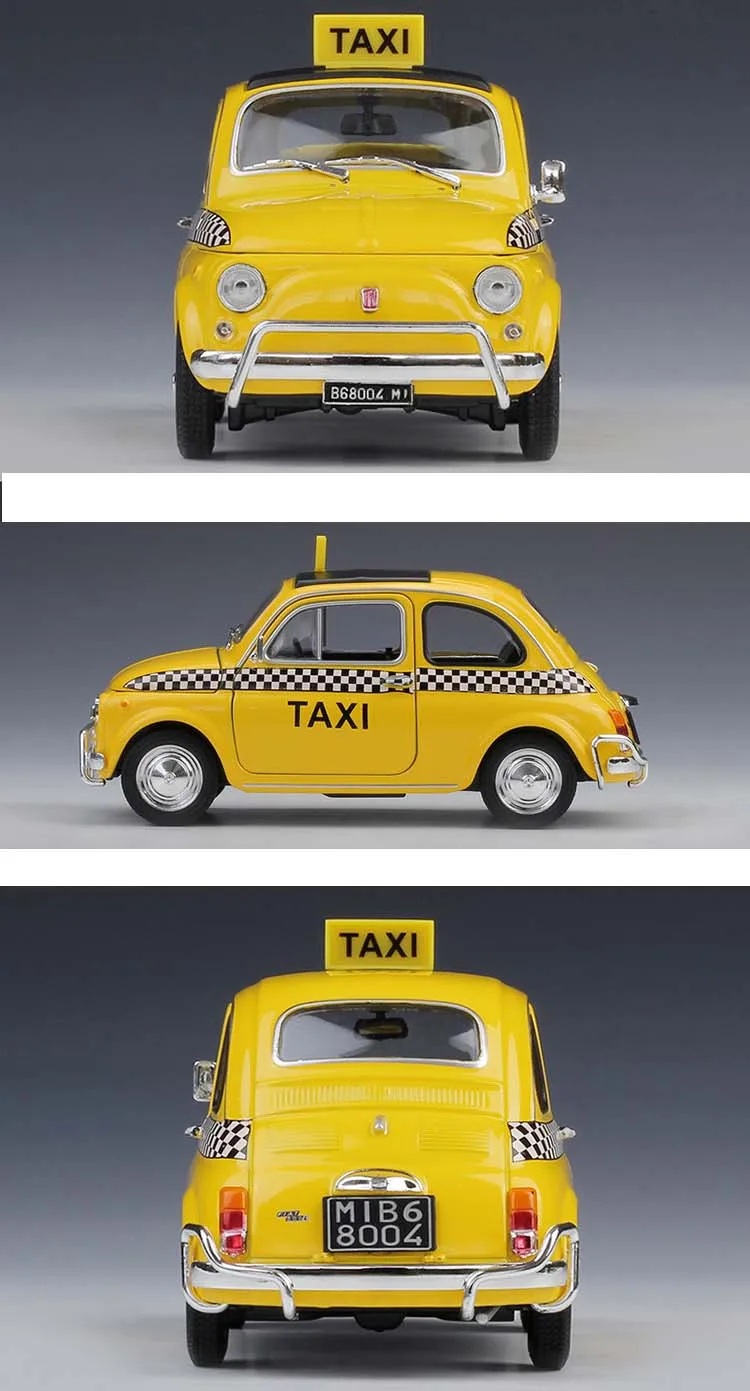 WELLY литая металлическая модель автомобиля симулятор 1:24 Nuova Fiat 500 1999 Ford Crown Victoria Taxi