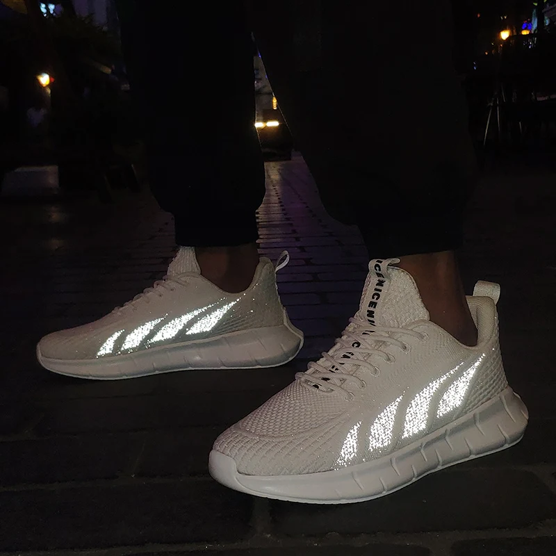 

forcausal sport schoenen hombre men comfortable 2020 sneaker white mesh fashion knitting spring sapatos hot casuales leisure on