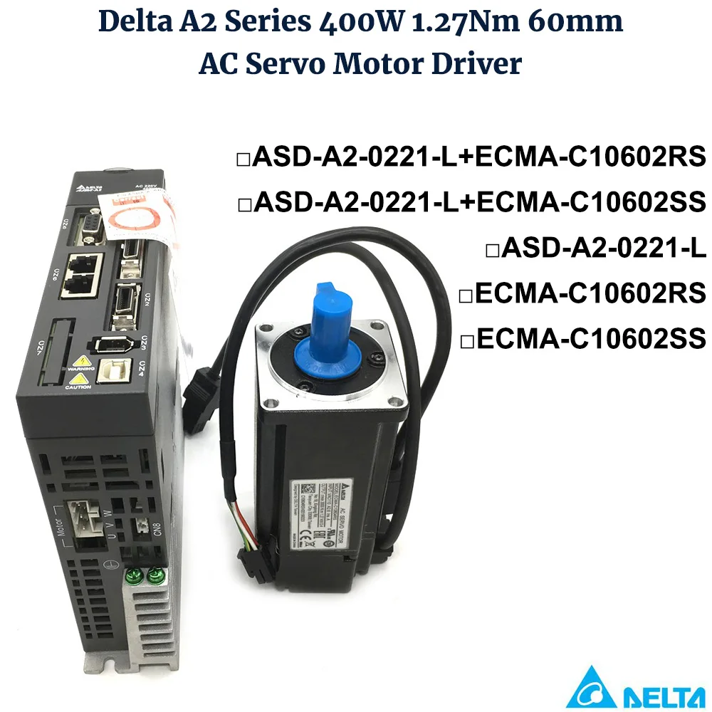 1.27Nm Delta A2 400W 60 мм ECMA C10604RS C10604SS тормозной ASD 0421 L серводвигатель переменного тока с