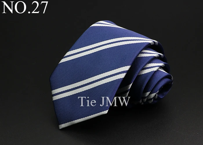 Classic Stripe Mens Tie - Jacquard Necktie in Red Blue Green for Daily Wear and Weddings
