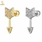 Серьги-гвоздики с кристаллами, штанга 16 г, серьги для пирсинга ушной раковины, козелка ушной раковины, пирсинг в стиле панк для тела, Женские Ювелирные изделия 2021