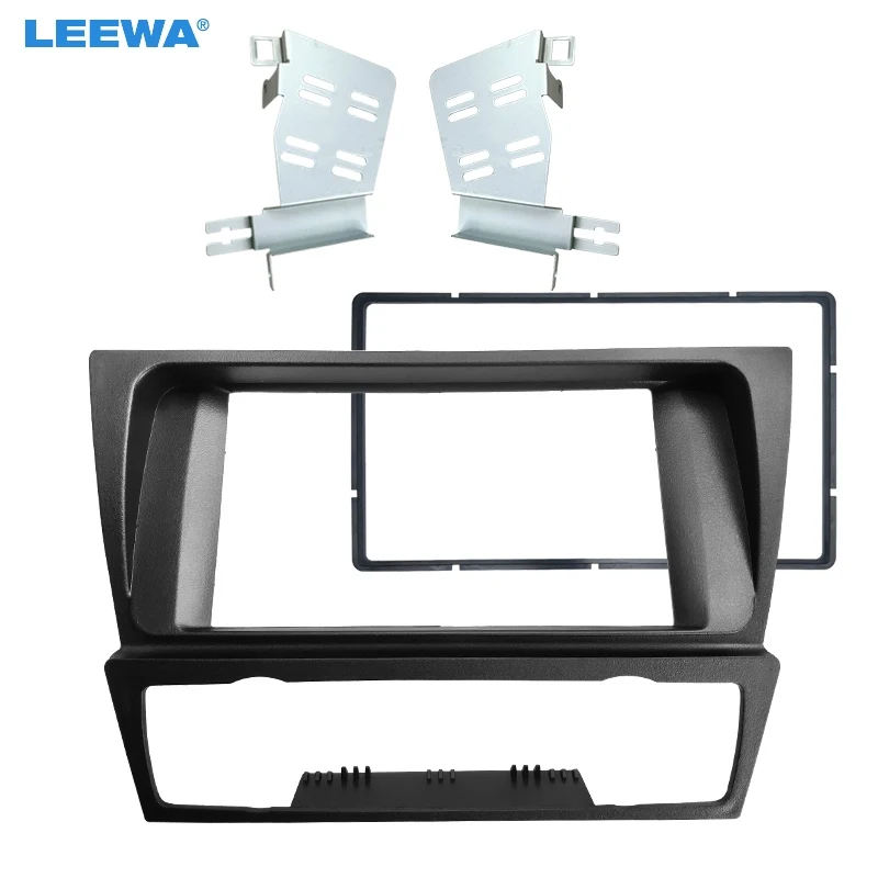 LEEWA 2DIN автомобильный стерео радио панель фасции рамка для BMW 3-Series (E90/91/E92/E93) 2004-2012