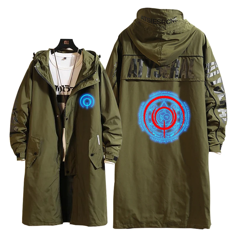 

Heroine Saber Fate Noctilucent Cosplay Hoodie Wind UNISEX Zipper Coat Print Long Jacket Fashion Popular Style Hooded Overcoat