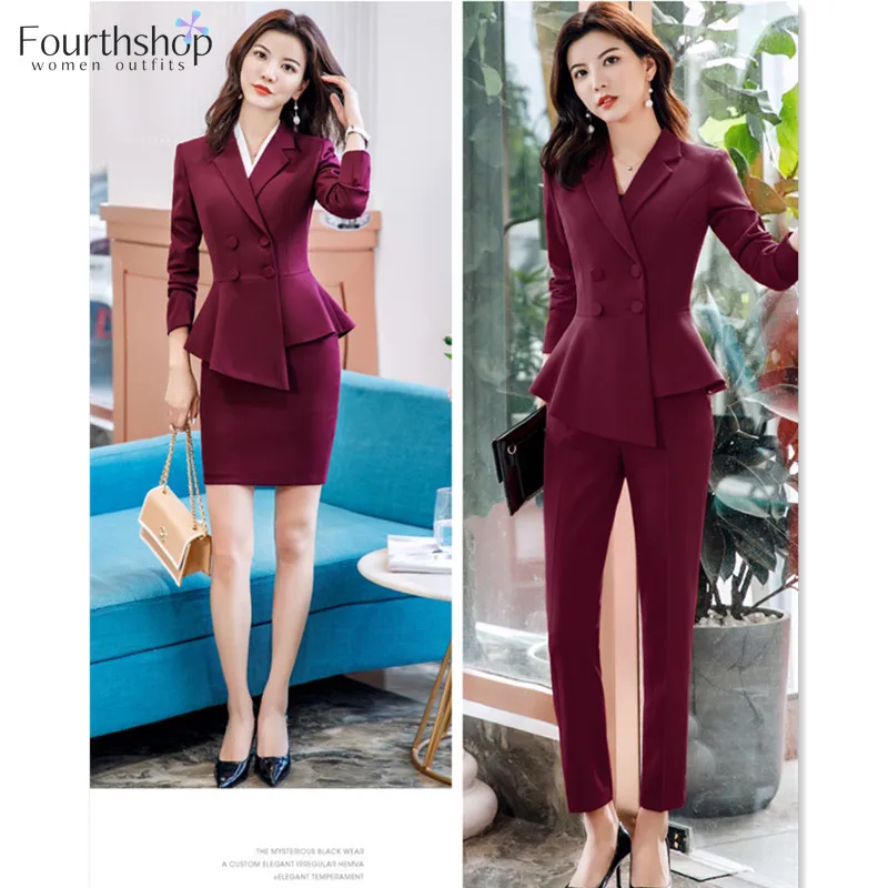 Женские Брючные костюмы для работы официальная офисная одежда 4XL костюм из 2