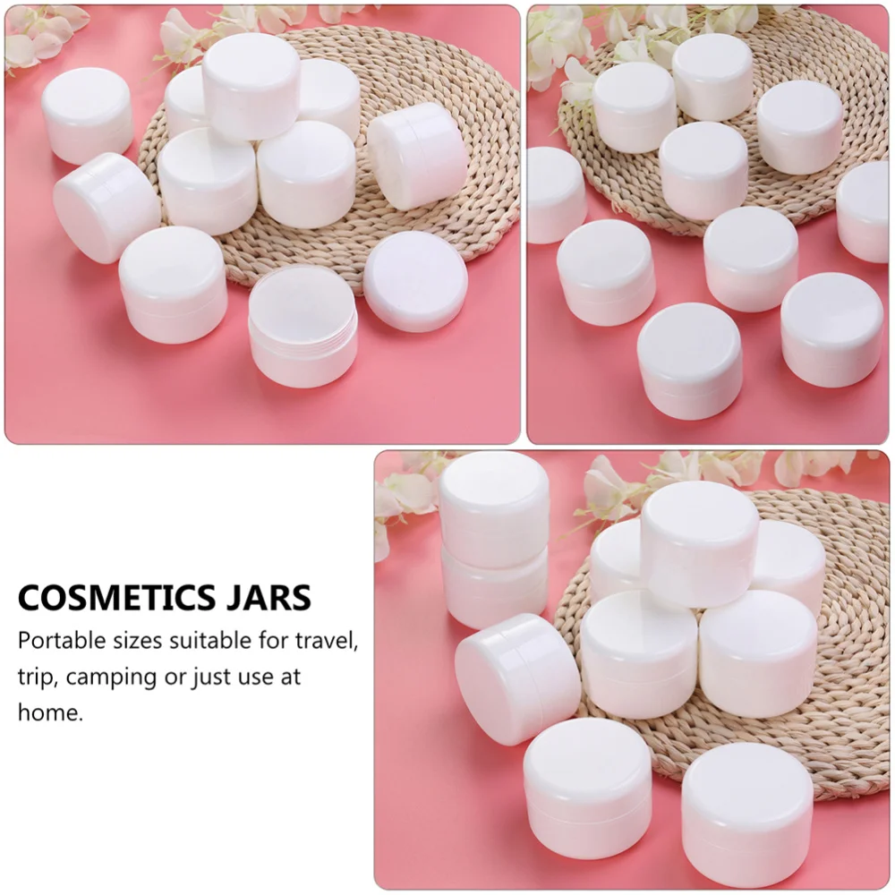 

10pcs Cosmetics Storage Jars Empty Makeup Samples Pots Creams Storage Box