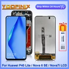 ЖК-дисплей 6,4 дюйма для Huawei P40 Lite, Nova 6SE, сенсорный экран, запасные части для Huawei P40 Lite, дисплей Nova 7i, JNY-L21A LCD