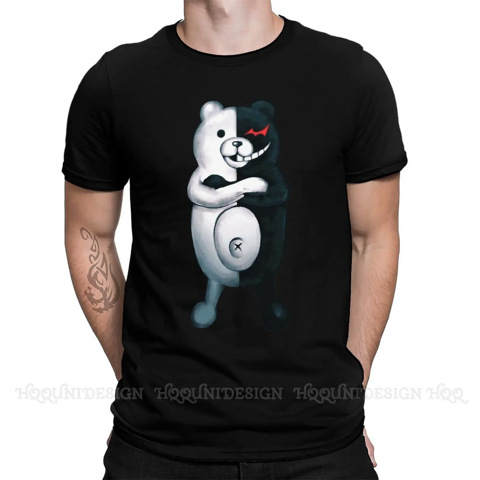 

Men's Monokuma Cool T Shirts Danganronpa V3 Ultra Despair Girls Anime 100% Cotton Clothing Funny Short Sleeve Crewneck Tee Shirt