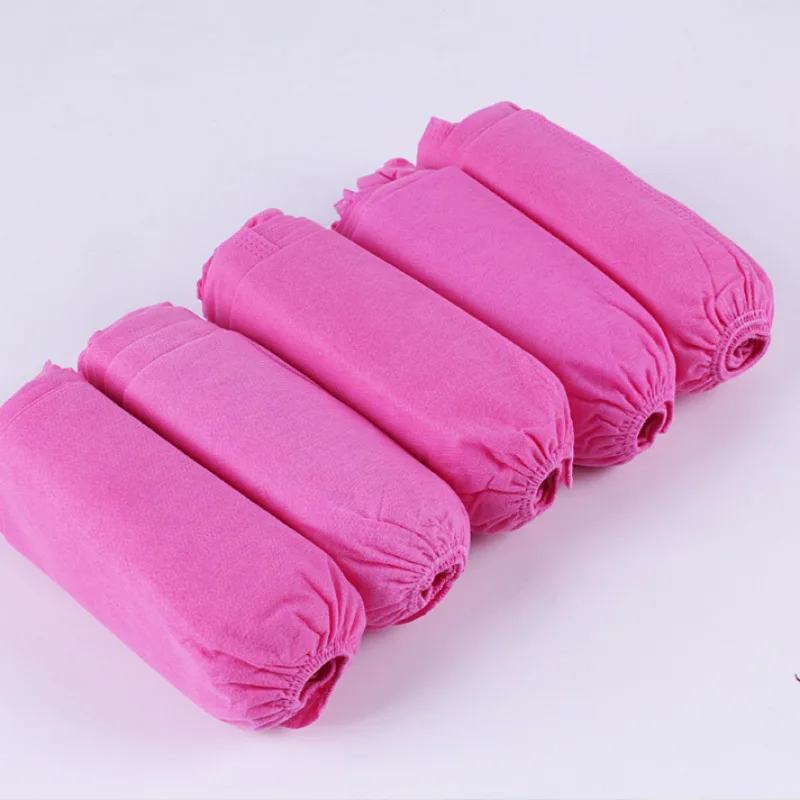 

100Pcs Non-woven Disposable Shoe Covers Hygienic Boot Cover for Workplace Indoor Carpet