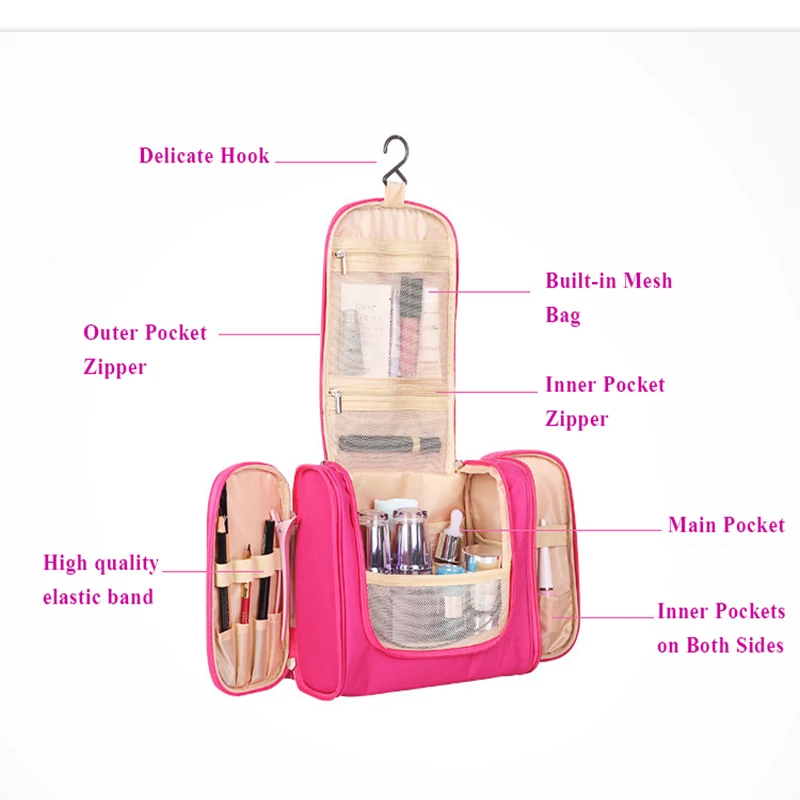 Многофункциональная дорожная косметичка для женщин многоцветный