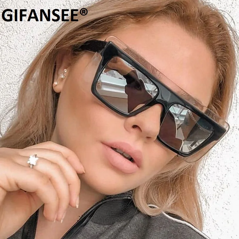 GIFANSEE женские квадратные солнцезащитные очки негабаритные мужские брендовые
