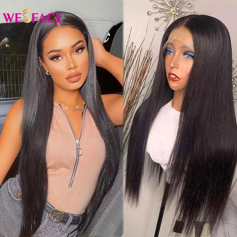 Straight Lace Wigs Human Hair Wig Brazilian Straight Wigs For Black Women T Lace Part Wig Pre Plucked Hairline with Baby Hair