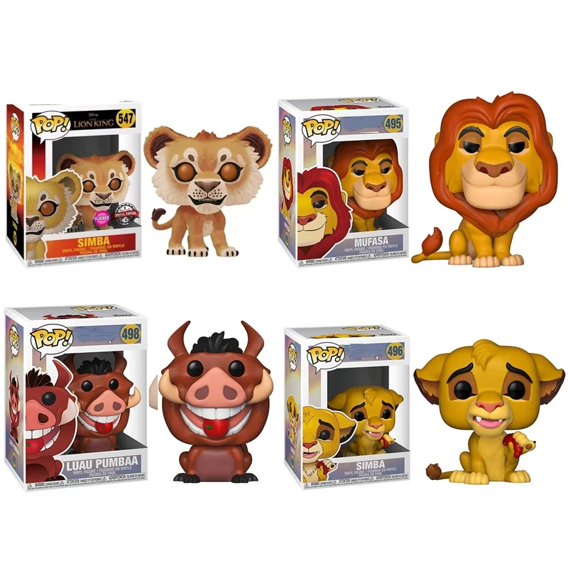 Поп Король Лев SIMBA LUAU PUMBAA MUFASA Аниме фигурки модели в розничной коробке Дети Рождество милые подарки