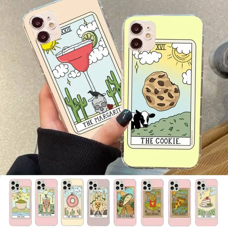 

PINK Egypt mysterious Tarot Divination Phone Case for iPhone 11 12 13 mini pro XS MAX 8 7 6 6S Plus X 5S SE 2020 XR case