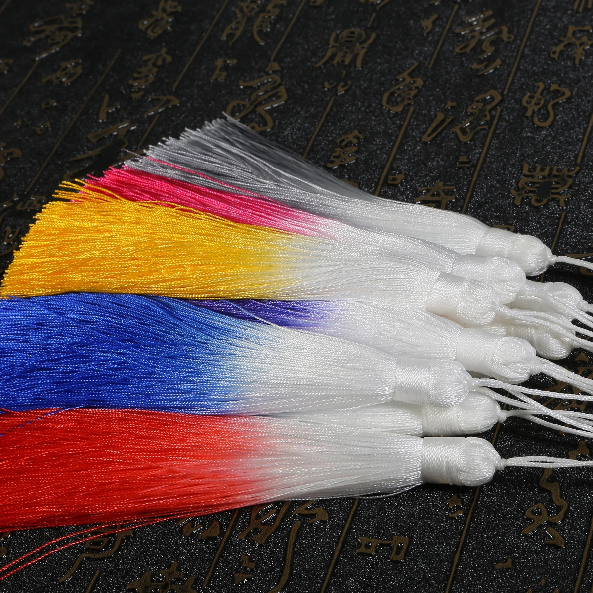 Шелковая кисточка ручная градиентного цвета бахрома для занавесок занавеска с