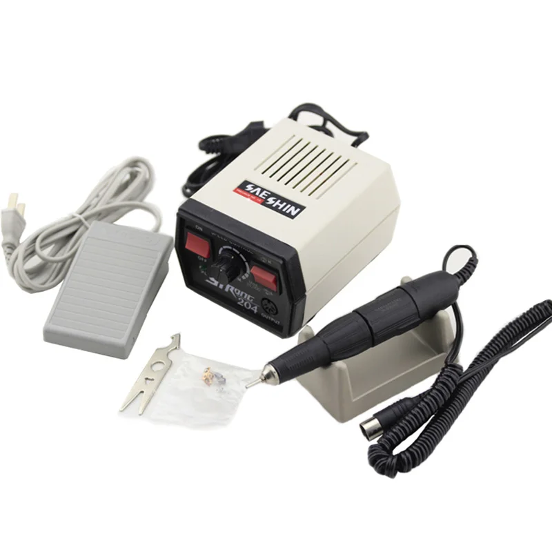 Фрезер Strong 204 Электрический с ручкой и фрезами для маникюра педикюра аппарат