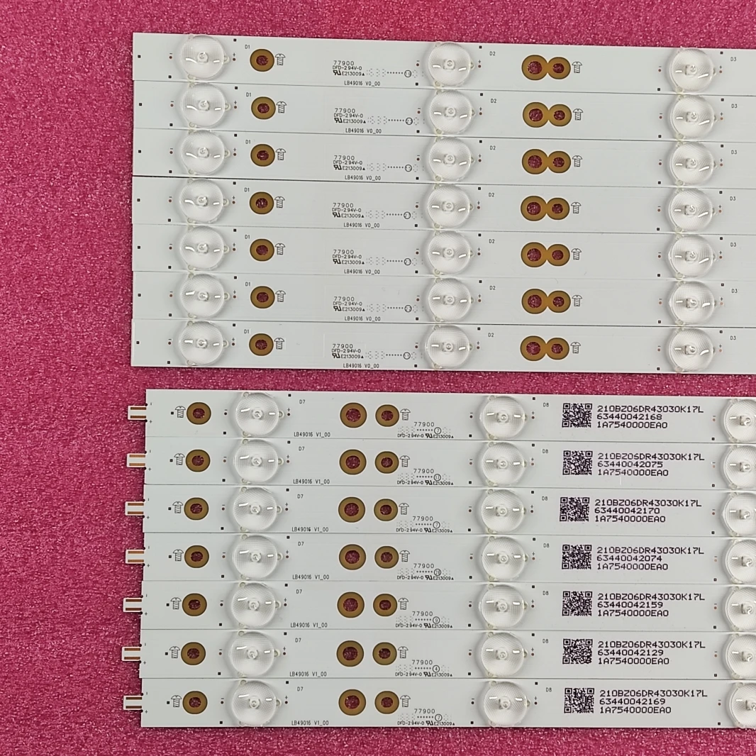 14 шт. светодиодный подсветка полосы для 49PUS6401 49PUH6101 49PUS6561 49PUS6501 LB49016 V1_00 01N21 01N22 A TPT490U2