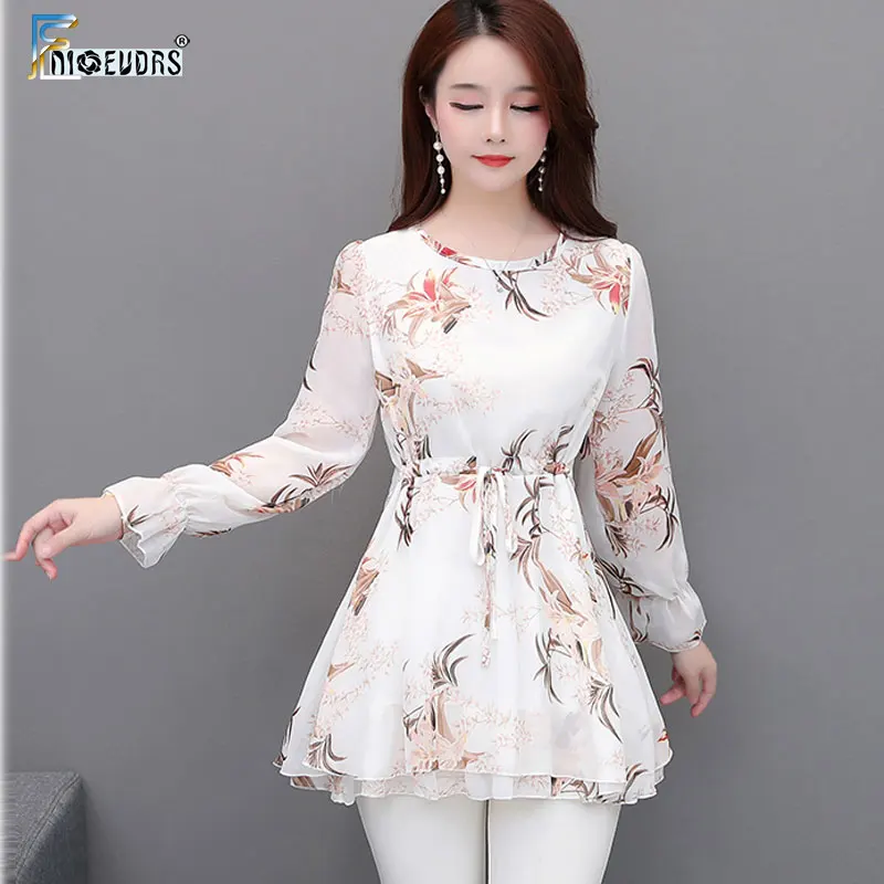 Шифоновые блузки рубашки 5XL 4XL 3XL размера плюс женская одежда для офиса работы