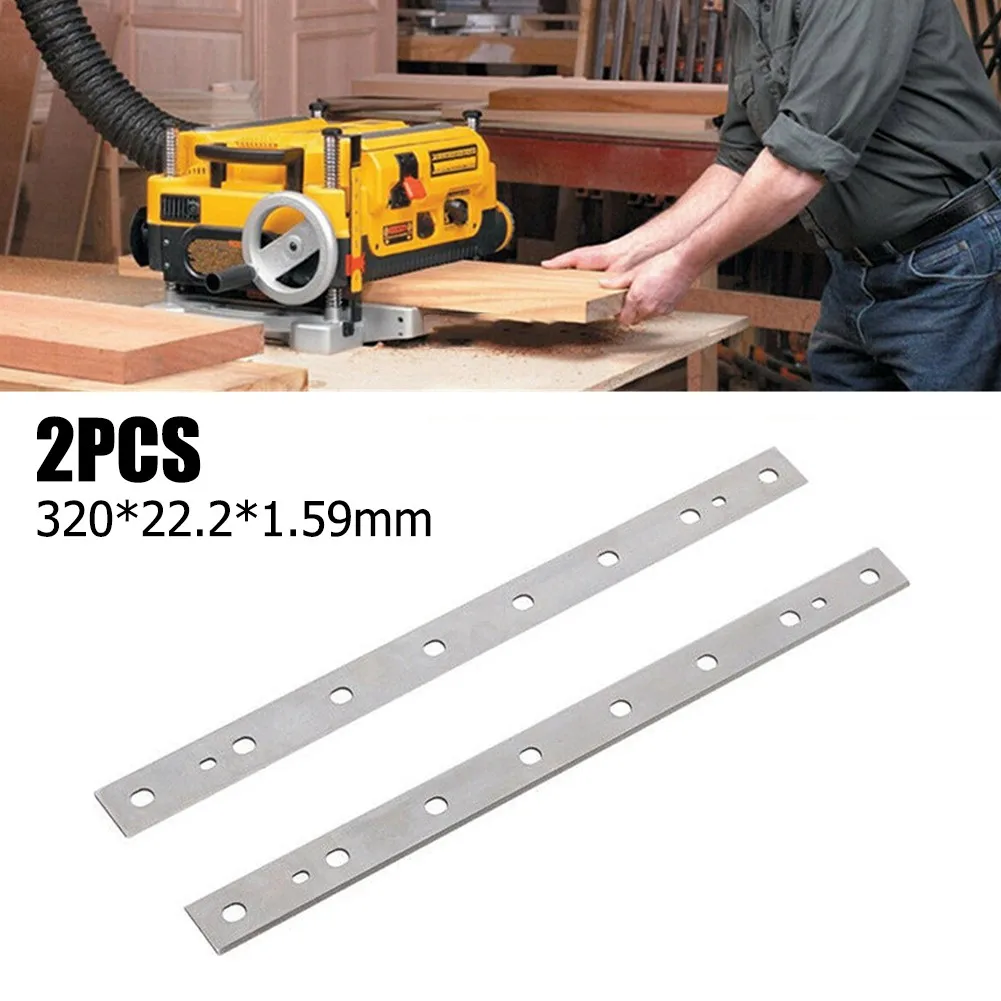 

2PCS Planer Blade Double-edged 13inch 320*22.2*1.59mm HSS Planer Blades For DW735 & DW735X Replaces DW7352 Machine Cutting Tool