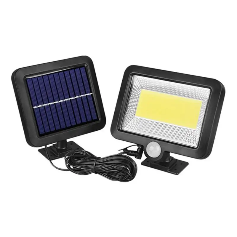 COB 100LED солнечная лампа датчик движения Водонепроницаемый Открытый Путь ночного
