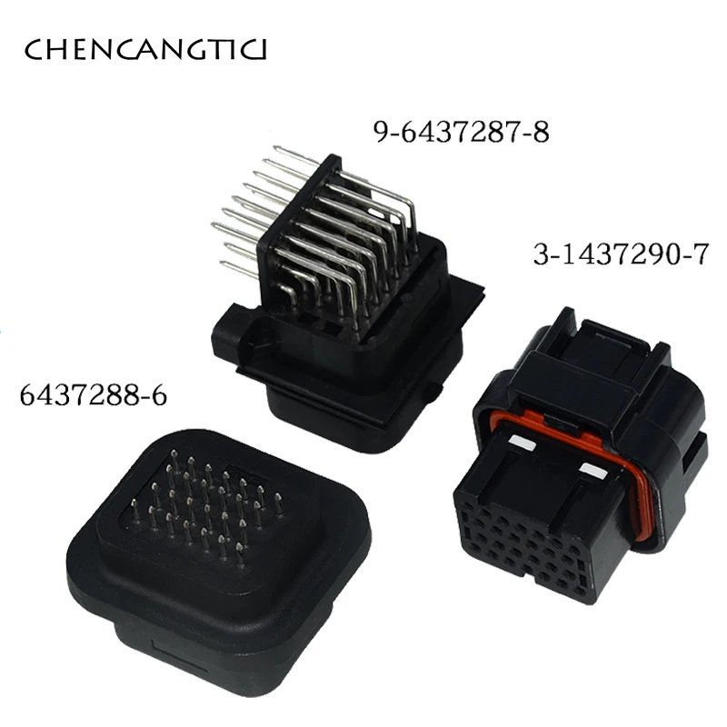 

1 Set TE AMP SUPERSEAL 26 Pin Automotive Electrical Plug ECU 1.0MM Female Male Connector 3-1437290-7 9-6437287-8 6437288-6