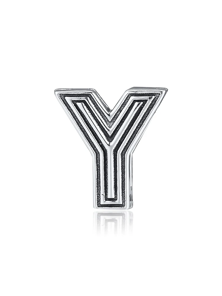 

Fits for Pandora Charms Bracelets Letter Y Clip Beads 100% 925 Sterling Silver Jewelry Free Shipping