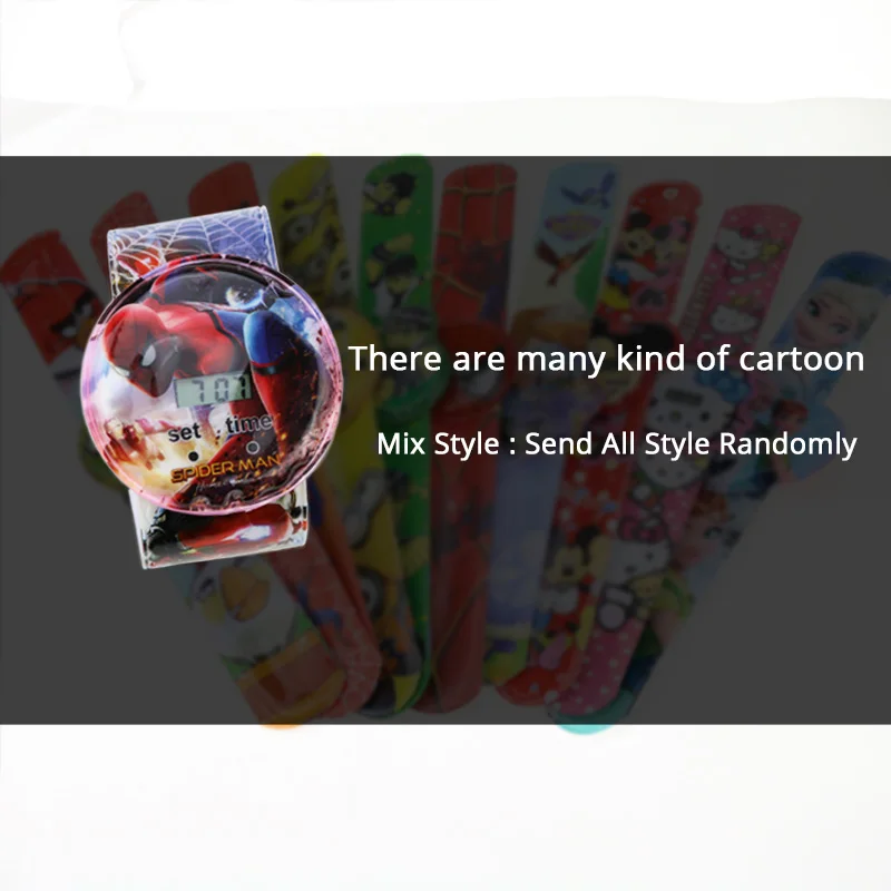 

Princess Children's Watches For Girls 3D Cartoon Kids Wrist Watch Mixed Style Child Clock Digital for Boys