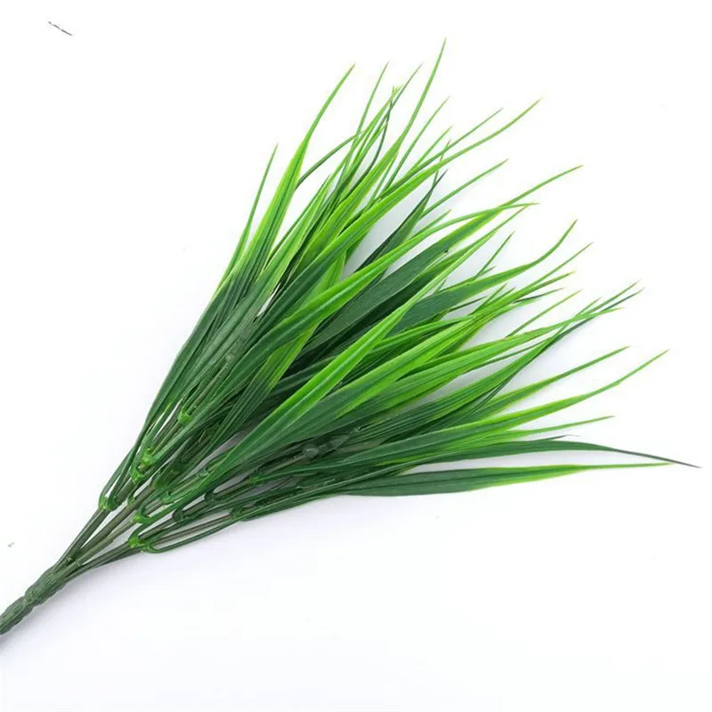 Новинка 2019 7 вилочные искусственные растения с зеленой травой для пластиковых