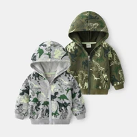 new 2021 kids clothes boys jackets children hooded zipper windbreaker baby boys camouflage dinosaur coat hoodies sweatshirt
