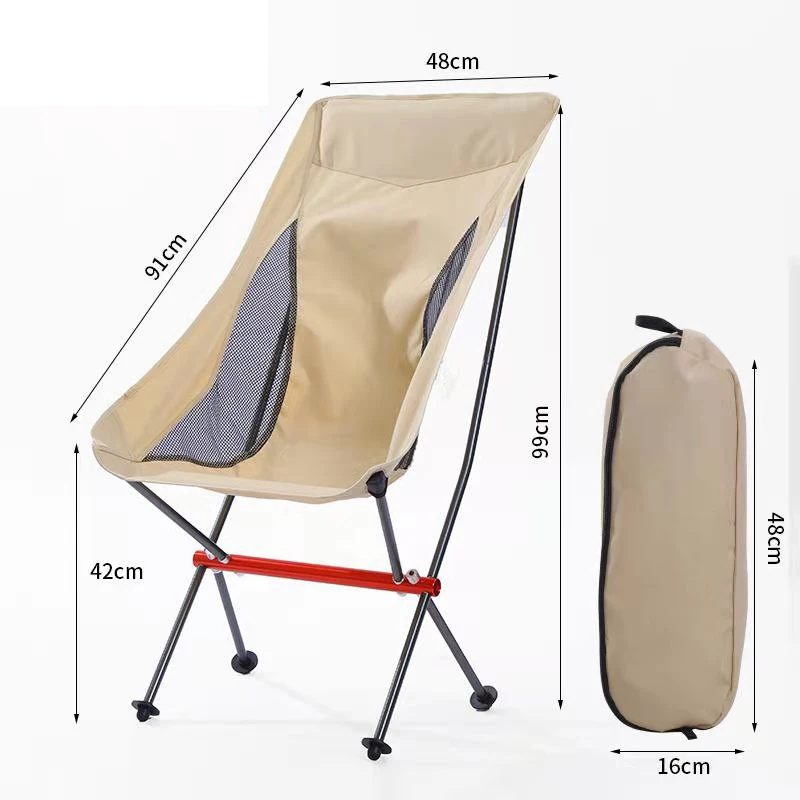 en Ucuz Ultralight Kamp Sandalyesi Yastık Ile Taşınabilir Balıkçılık Katlanır Sandalye Için Taşıma çantası Ile Bahçe Açık Kamp Plaj Seyahat Recliner