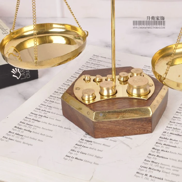 Импорт из Индии латунные весы декоративные справедливость и счастливый