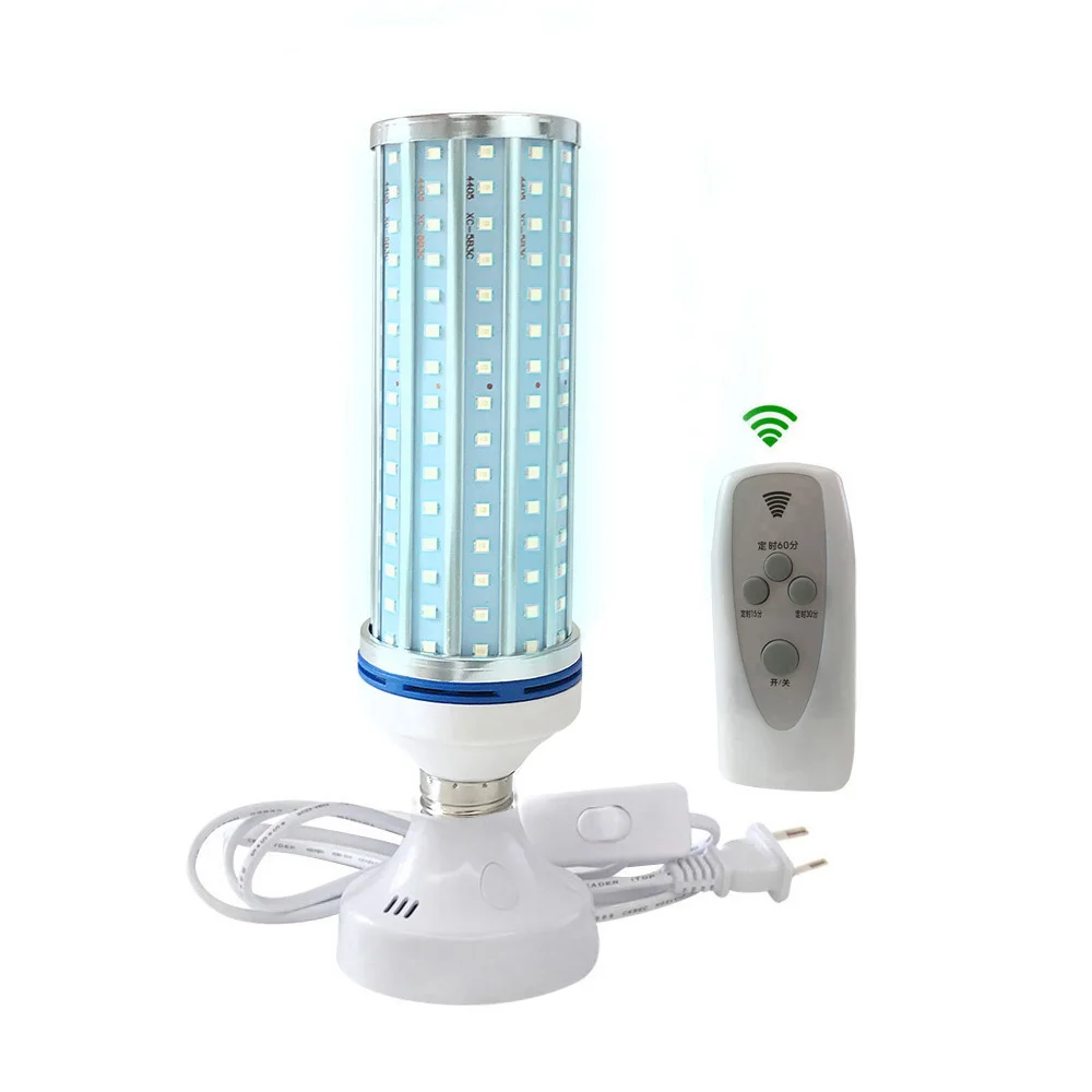 Тайминг 60W УФ-лампа гермицидная для ЕС/США УФ-ультрафиолетовая стерилизующая лампа E26/E27 для жилой комнаты и спальни.