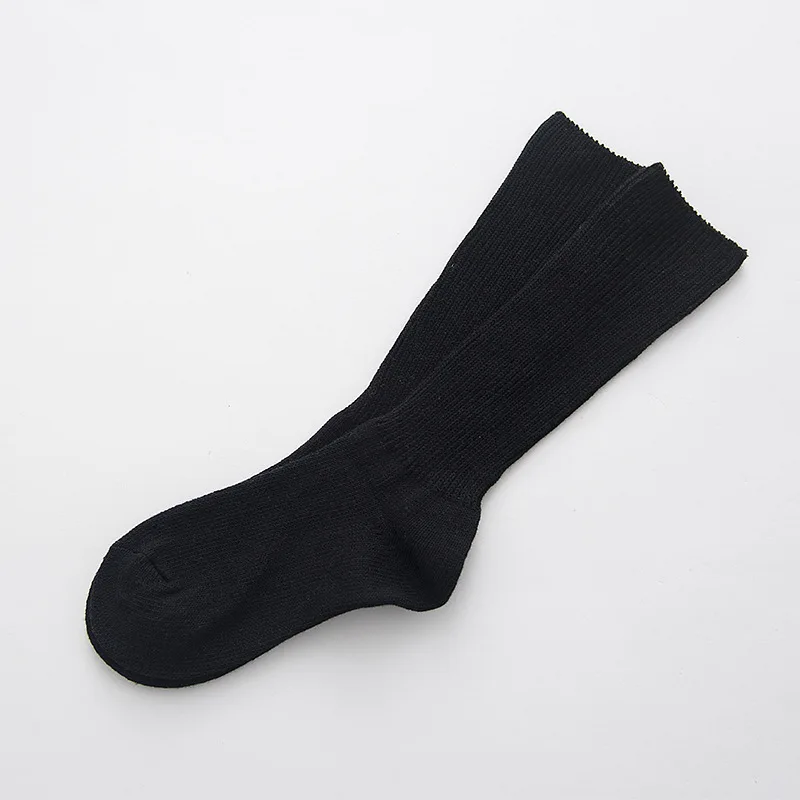 Женские носки с ворсом японские средней длины осенне-зимние однотонные