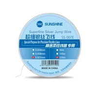 jump wire ss 007e 0 007mm 200m superfine silver jump wire for mobile phone chip fingerprint repair copper wire flight line