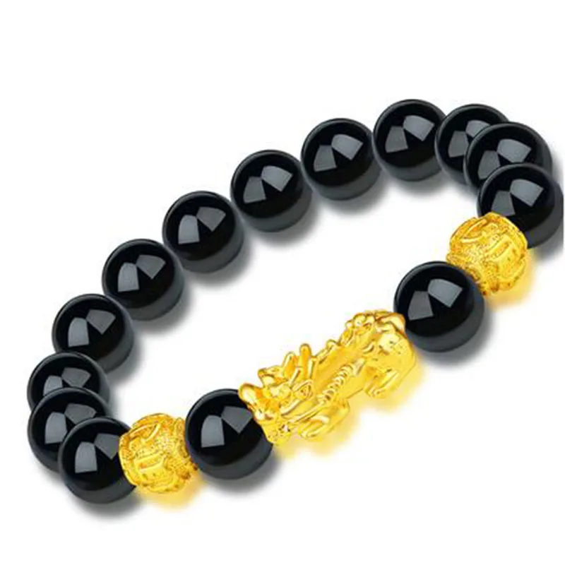 

Natural Obsidian Sand Golden Mink Bracelet Jewelry Fine Jewelry Hard Obsidian Stone Recruitment Transfer Bracelet Jewelry