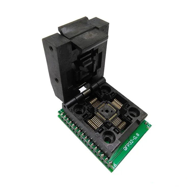 Программируемая розетка QFP32 к DIP32, расстояние штырьков 0,8 мм, тестовое гнездо программирования TQFP32 FQFP32