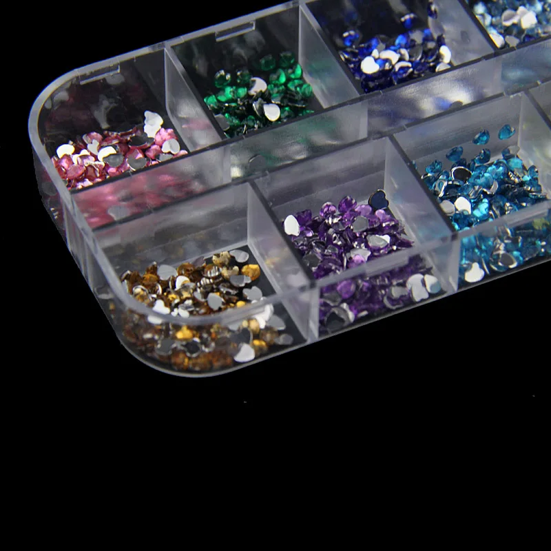 1400 шт. стразы для дизайна ногтей 12 цветов | Красота и здоровье