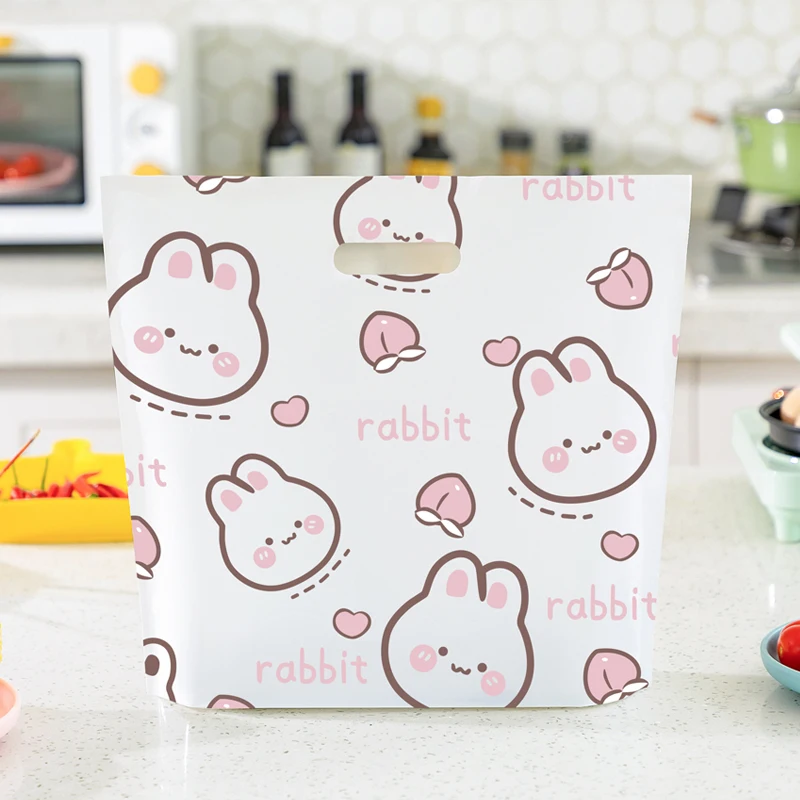 50 шт. белые портативные утолщенные пластиковые пакеты для выпечки торта хлеба