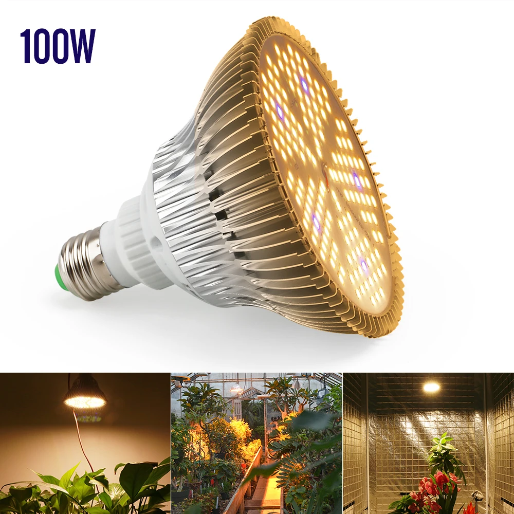 

Светодиодсветильник лампа полного спектра для выращивания растений, 100 Вт